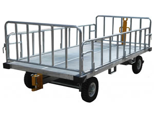 Open Airport Baggage Trailer